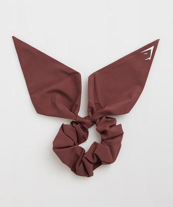 Czapki Akcesoria Gymshark Bow Scrunchie Różowe Brązowe | PL 4240GSO